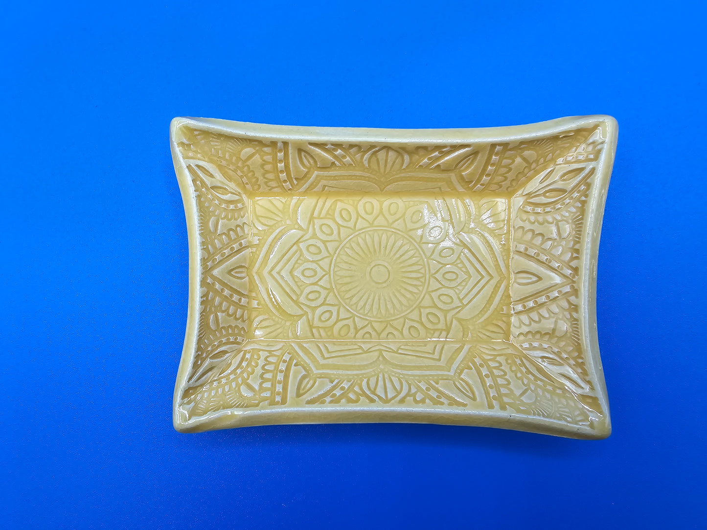 Yellow Mandala Trinket Dish