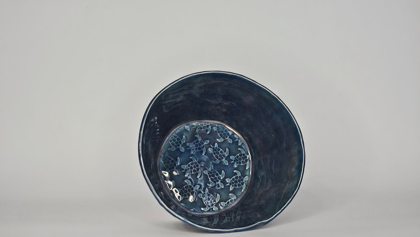 Blue Sea Turtle Bowl