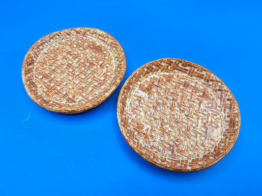 Basketweave Dessert Plates