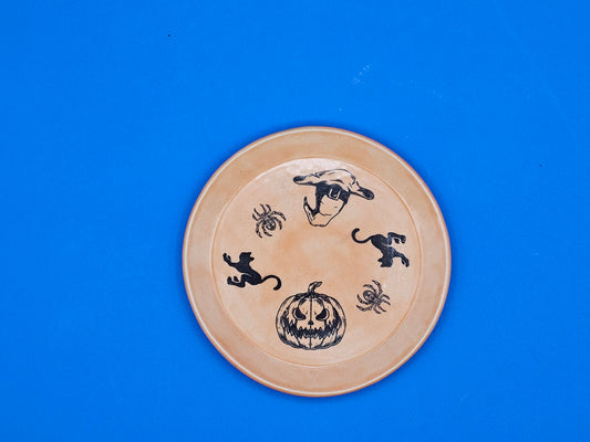 Orange Halloween Plate