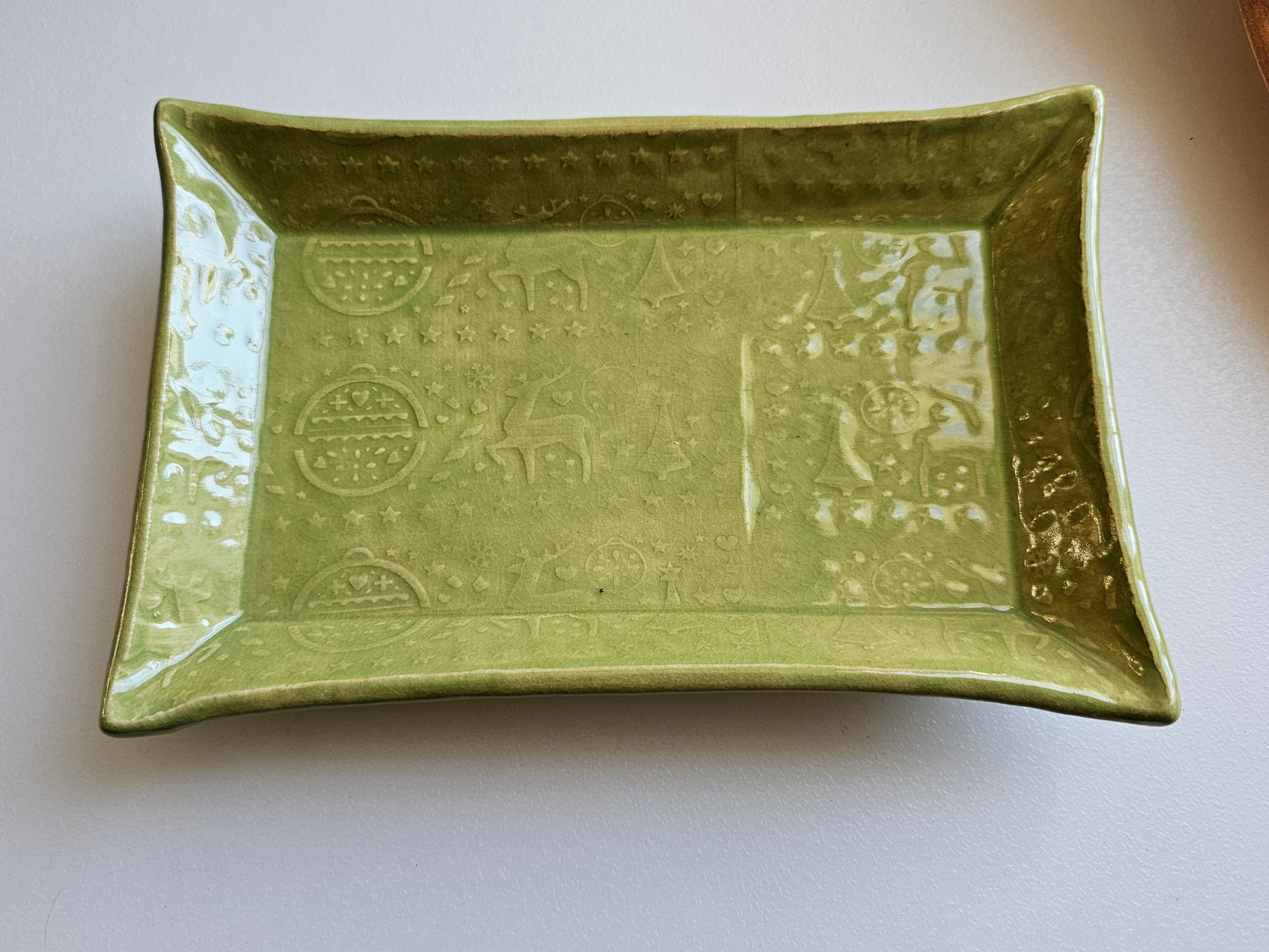 Light Green Christmas Tray