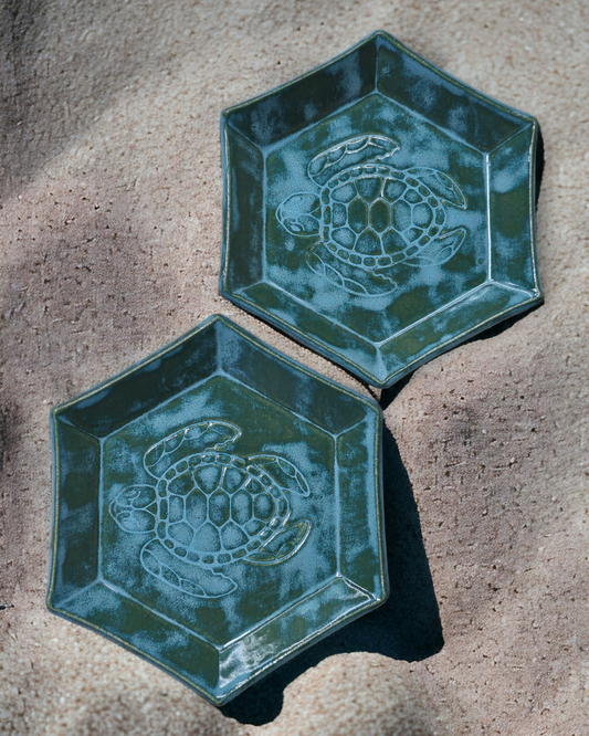 Sea Turtle Hexagon Plate