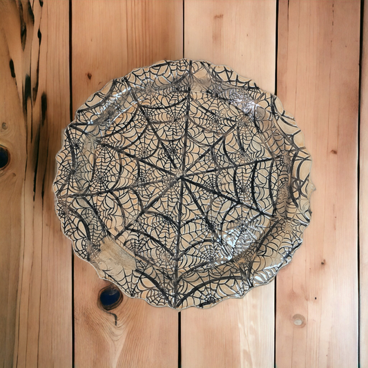 Orange Spider Web Plate (large)
