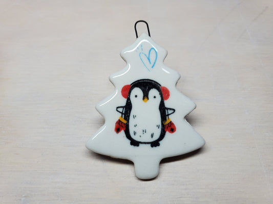 Christmas Tree Ornament - Penguin with Mittens