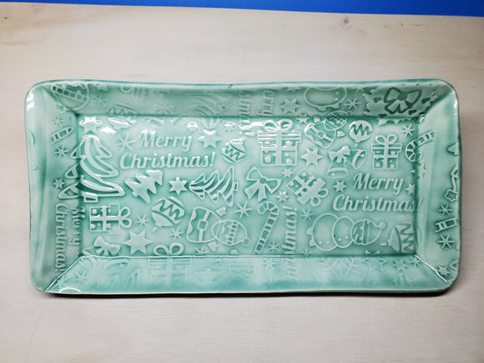 Jade Green Holiday Tray